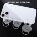 1Pc Transparent Universal Mini Diamond Finger Ring Holder 360° Degree Rotation Thin Fit Adhesive Phone Stand Mount. 