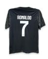 Ronaldo Printed Juventus Black Away football jersey Made In Thailand. 