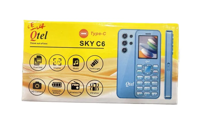 Qtel%20SKY%20C6%20Dual%20Sim%20Feature%20Phone:%201.77"%20Display,%20HD%20Camera,%20Wireless%20FM,%20Torch%20Sidekey,%20Type-C%20Charger,%20iPhone%2015%20Inspired%20Design,%201000mAh%20Battery,%20Vibration,%20-%20Image%205