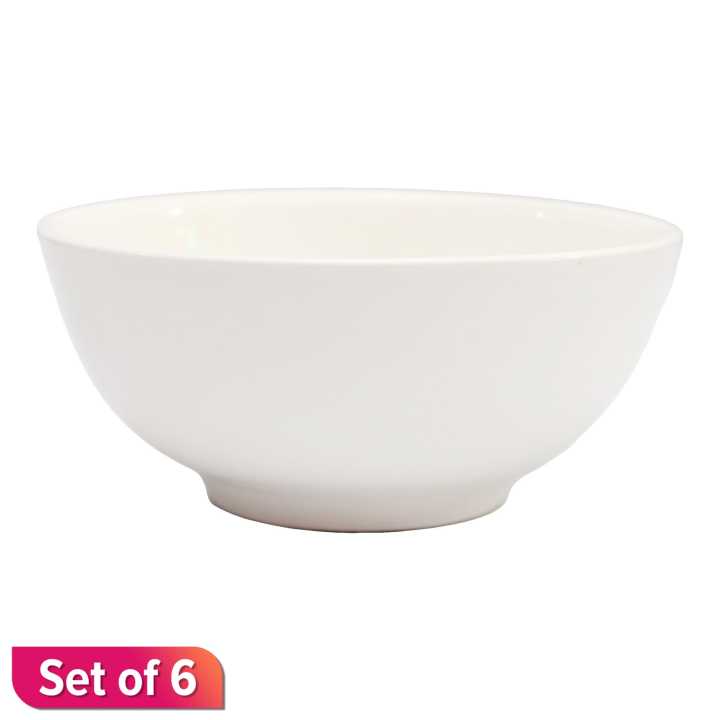 Plain Ceramic Quality Bowl 6inchSet Of 6