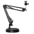 Webcam Stand for Desktop Suspension Boom Scissor Arm Stand with Upgraded Round Base,for Logitech Webcam. 