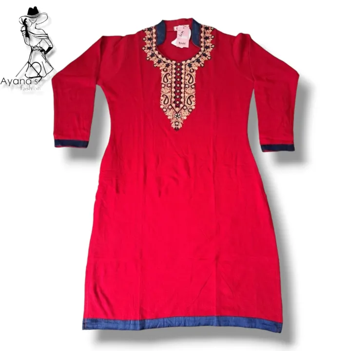 Beautiful%20Red%20Woolen%20Plazoset%20For%20Women%20-%20Image%203