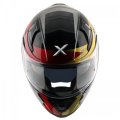 AXOR APEXE CHROMETCH GLOSS BLACK_RED FULL FACE MOTORCYCLE HELMET | RIDERS CHOICE NEPAL. 