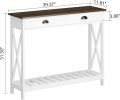 Kamakhya decor Console tanle for home, office  with 2drawers for entry , hallway in multi colo. 