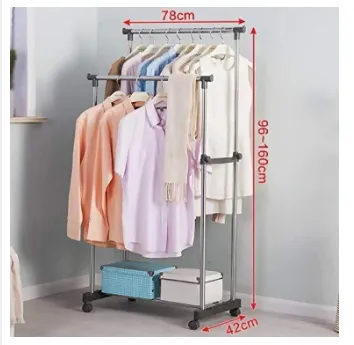 Steel Racks Daraz Stainless Steel Premium Double Pole Rack | Daraz.com.np