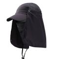 Summer Outdoor Removable Drawstring Big Brim Sports Hiking UV Protection Jungle Face Neck Cover Sun Protcet Cap Fisherman Hat Visor Hat. 