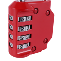 4 Pack Code Padlocks, 4 Digit Long Shackle Resettable Pad Lock for Outdoor Gate, Shed, Fence, Hasp Storage, Gym Locker. 