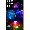 2X USB Crystal Magic Ball Flash DJ Lights Disco Ball Party Stage Projector Lights Mini LED Voice Activated. 