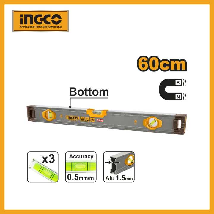 INGCO%2030cm/40cm/60cm%20Spirit%20Level%20with%20Powerful%20Magnets%20-%20Image%203