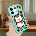 Hontinga for Redmi Note 13 12 11 10 9 Pro 4G Note 13 Pro Plus Xiaomi Poco M2 Pro Back Cover Leopard Scarf Dog Luxury Phone Cover Soft Silicone Macaron Wave Mobile Case. 