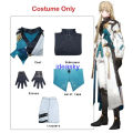 New Luocha Cosplay Honkai Star Rail necklace Cosplay Costume StarRail Luo Cha Shoe Wig Anime Chinese Game Halloween Outfit Women Men. 