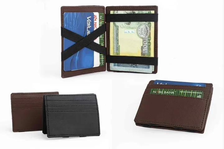 Magic%20Money%20Clip%20Vegan%20Leather%20Slim%20Wallet%20Magic%20Men's%20Card%20Holder%20Magic%20Wallet%20and%20Credit/ID%20Case%20Mini%20Bifold%20Wallet%20(Black,Coffee,Brown)%20For%20Men%20-%20Image%204