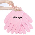 Difutagui 1 set Reusable SPA Gel Socks gloves Moisturizing whitening exfoliating New style velvet smooth beauty hand foot care silicone socks. 
