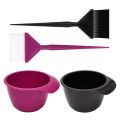 2pcs/set Hairdressing Tool Plastic Hair Dye Brush Bowl Set Anti-slip Coloring Hair Dye Brush and Bowl Durable Anti-Static Hair Tint Tool Salon. 