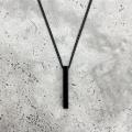 Jewelry for men, chain geometry minimalist necklace chain shape vertical waterproof men's 3D, stainless steel pendant with box necklace. 