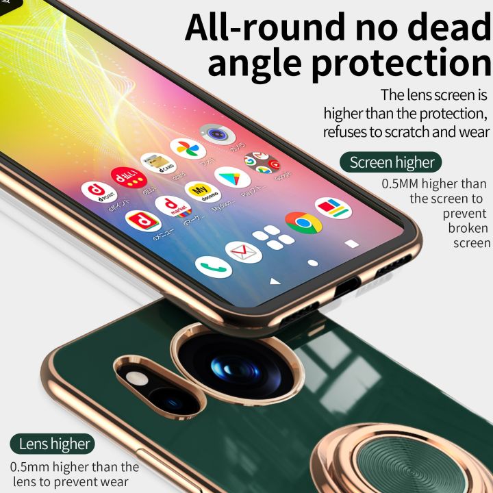 Xiangliang%20Electroplating%20Magnetic%20Ring%20Bracket%20Phone%20Case%20for%20Sharp%20Aquos%20Wish4%203%20R9%20R8Pro%20R7%20Sense%208%207%206%204%20Plus%20Shockproof%20Cover%20-%20Image%202