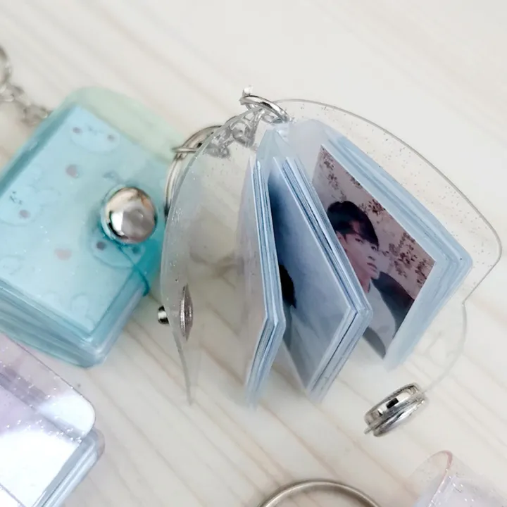 Transparent%20Jelly%20Color%2016%20Pockets%20Card%20Stock%202%20Inch%20Photos%20Holder%20Keychain%20Photo%20Card%20Holder%20Mini%20Photo%20Album%20Binders%20Albums%20-%20Image%203