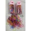 2 Packet 400pcs/bag Japanese Rubber (small package) 2021 New Rubber Bands Elastics for Girl's - Multi Candy Color Baby Kids Girl's Hair Holder Hair Ties Elastic Rubber Bands, 400 pcs. 