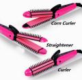 NOVA NHC-8890 3in1 Hair Straightener Curler Brush Crimper. 