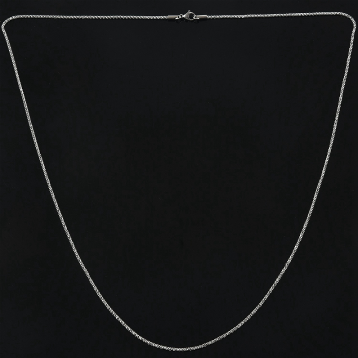QUANBU%202X%20Jewelry%20Woman%20Chain,%20Stainless%20Steel%20Armor%20Chain%20Necklace,%20Silver%20Color%E2%80%93%202%20mm%20Wide%20%E2%80%93%2080%20cm%20Long%20-%20Image%203