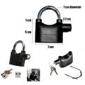100db Steel Security Anti Theft Siren Alarm Pad Lock With Smart Motion Sensor-Black. 
