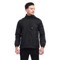 Taffeta Black Double Layer Windcheater Jacket For Men. 