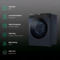 Haier 8 kg 5 Star Inverter Fully Automatic Front Load Washing Machine (HW80-IM12929CBK, Anti Bacterial Technology, Black). 
