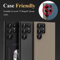 For Samsung Galaxy S23 Ultra Camera Lens Protector - Individual Metal Ring Lens Cover - Black. 