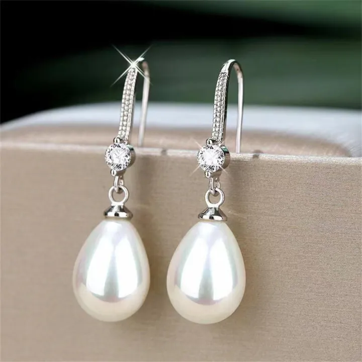 Water%20Drop%20Earrings%20Imitation%20Pearl%20Earrings%20Dangle%20Earrings%20Women's%20Jewelry%20-%20Image%202