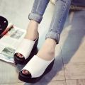 Thick Bottom Wedge Sandals Women's New Summer High Heeled  Women's Shoes Soft Leather Raised Platform Shoes. 