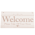 4X Welcome Please Your Shoes Hanging Plaque Sign House Porch Decor Gift. 