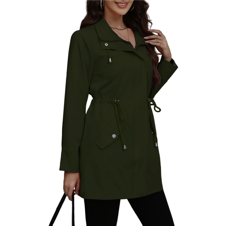 Rain Jacket for Women Waterproof with Hood Trech Coat Light-Weight Raincoats Packable Windbreake