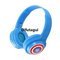 Difutagui Hot Selling (New) Marvel Iron Man headset wireless Bluetooth headphone Luxury with mic online class course foldable earphone Spiderman captain. 