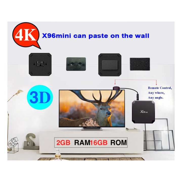 X96 Mini Android Tv Box Android 7.1 Smart Tv Box Quad-Core 2Gb+16Gb 4K Hd Wifi Media Player With Remote Controller