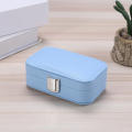 12*7.5*4cm Macaron Jewelry Box Fashion Leather Travel Jewelry Box Portable Ring Jewelry Box for Woman Home Travel. 