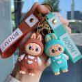 New Labubu the monster Creative Labubu Cute Cartoon Figure Key Chain Bag Car Key Chain Gift Pendant, Labubu. 