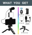 Video Making Vlog Tripod Kit AY-49 Video Making Vlog Tripod Kit With Microphone and And Light For Live Broadcast TikTok. 