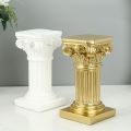 Gold Roman Pillar Resin Sculpture Column Decor Roman Pillar Statues Room Crafts Furnishings. 