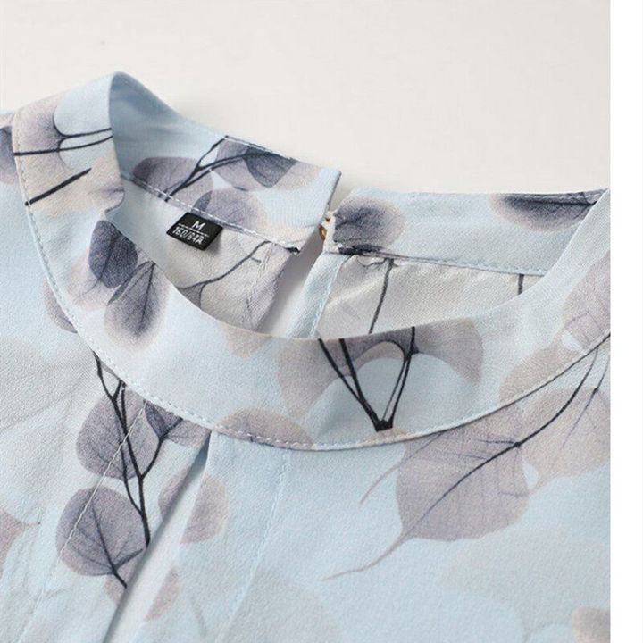 Chinese%20Style%20Printed%20Chiffon%20Shirt%20Female%20Summer%20Fashion%20Round%20Neck%20New%20Chic%20Design%20Casual%20OL%20Thin%20Shirts%20-%20Image%206