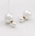 Double Sided Pearl Stud Fashion Earring For Women. 
