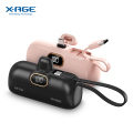 X-AGE ConvE Capsule 5000mAh Powerbank (XPB10) | Built-in Type-C Cable | 22.5W Fast Charging Support. 