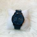 Quartz Watch Blue Rubber For Men. 