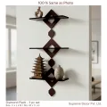 Formica Laminated - Diamond Shaped Best Wall rack Design - 3 pc Set - By Supreme Decor. 