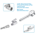 NAMUNY Shower Shut Off Valve, 304 Stainless Steel Mini Ball Valve NPT Thread(1/2Inch Male x 1/2Inch Female),2 Pack. 