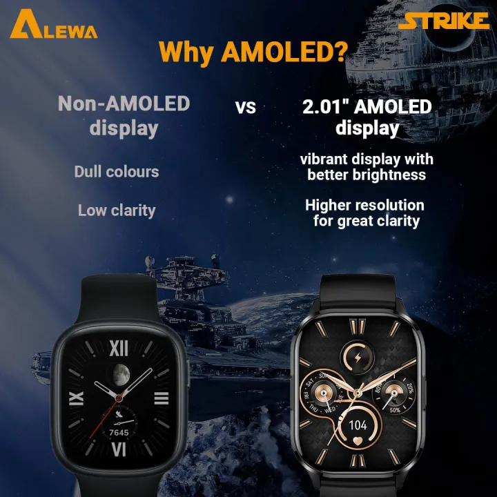 Alewa%20Strike%20Amoled%20Smart%20Watch%202.01"%20Large%20Display%20%7C%20Bluetooth%20Calling%20%7C%20IP67%20WaterProof%20%7C%20Metal%20Body%20%7C%20Extra%20Strap%20%7C%20G-Sensor%20-%20Image%204