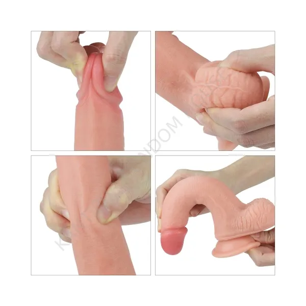 8''%20Dual%20layered%20Platinum%20Silicone%20Dildo%20-LV4005%20-%20Image%204