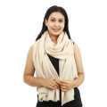 Cream Colour Soft Pasmina Shawl For Women. 