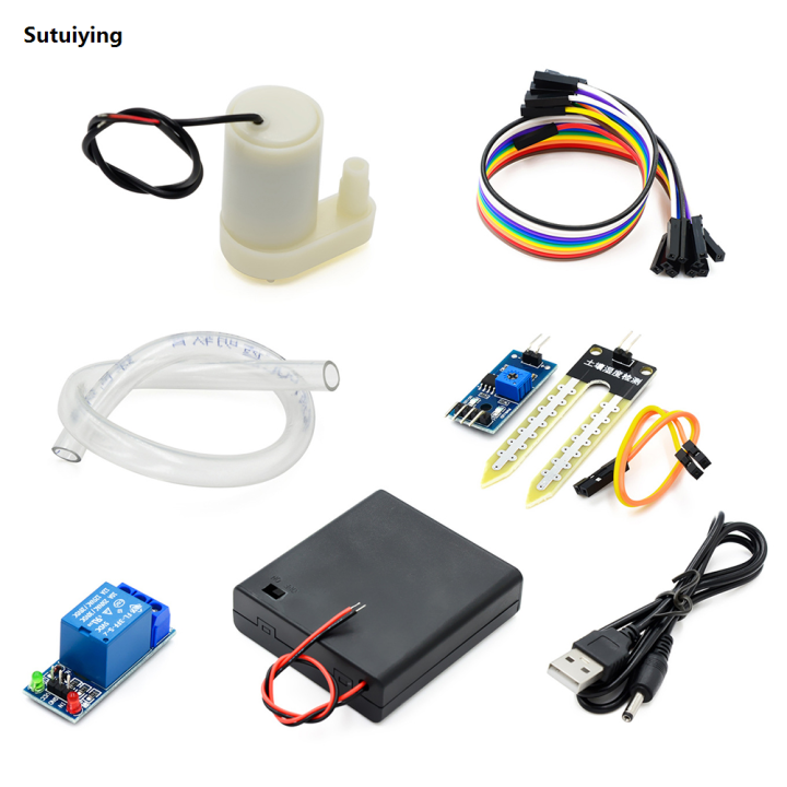 Sutuiying%20DIY%20Automatic%20Irrigation%20System%20Self%20Watering%20DIY%20Kit%20Garden%20Planting%20Water%20Pump%20Soil%20Moisture%20Sensor%20Relay%20Module%20for%20Arduino%20-%20Image%202