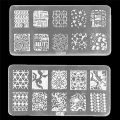 Nail Art Stamp Stencil Stamping Template Plate Set Tool Stamper Design Kit Hot. 