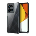 Vivo Y35 Clear Transparent Bumper Black Cover Case Non Yellowing. 